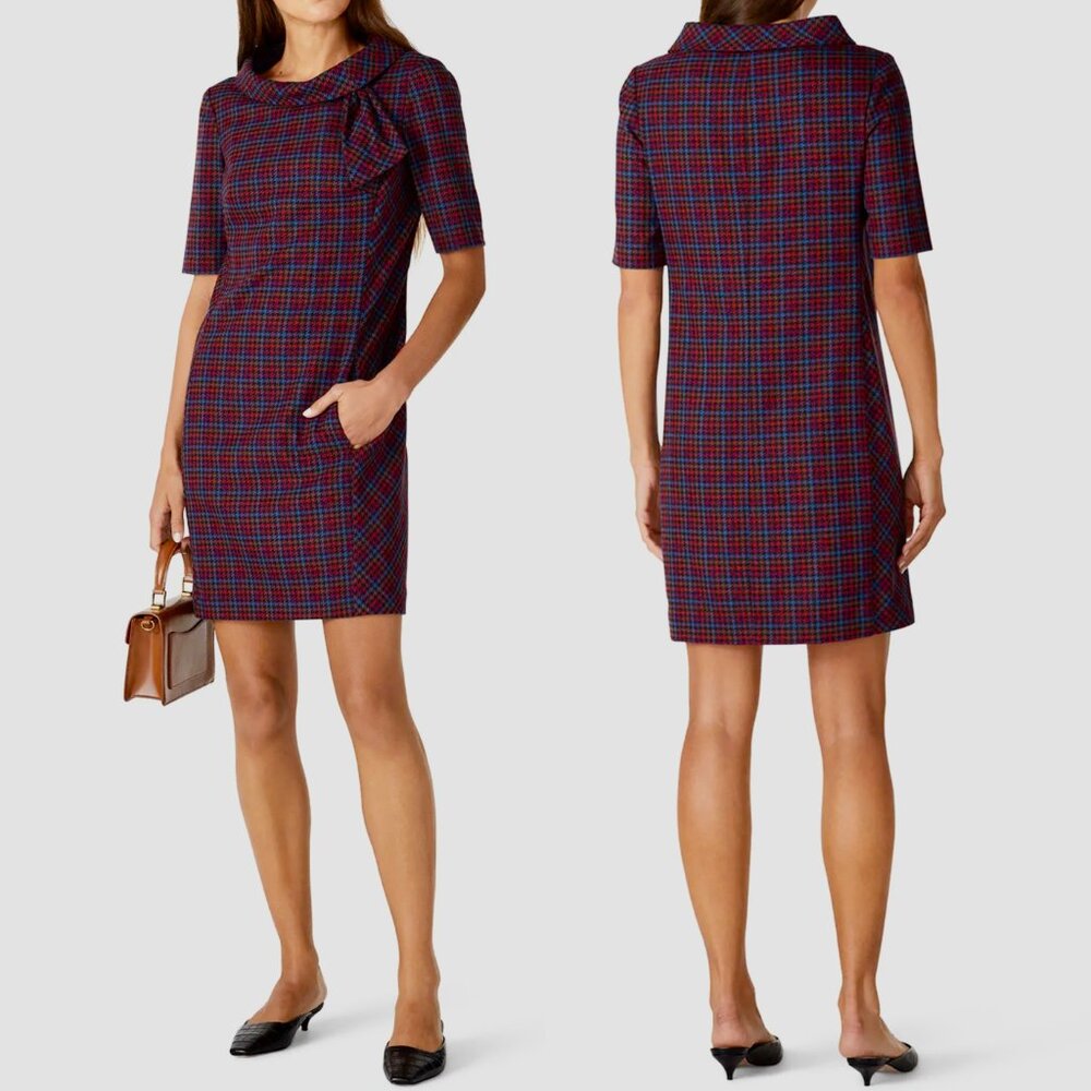 Trina Turk | Plaid Delilah Dress | Red | 14 | NWT